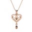 Rose-Gold Crystal Heart Necklace "Elizabeth" Carousel 3