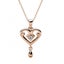 Rose-Gold Crystal Heart Necklace "Elizabeth" Carousel 4