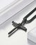 Men's Titanium Steel Edgy Cross Pendant Necklace in Gun-Metal Black Carousel 2