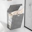 Foldable Adhesive Laundry Basket Hamper Wall Hanging Clothes Mesh Hook Organizer Carousel 2