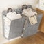Foldable Adhesive Laundry Basket Hamper Wall Hanging Clothes Mesh Hook Organizer Carousel 3