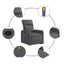 Stand Up Massage Recliner Chair Dark Grey Fabric Txblnib Carousel 7