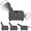 Massage Recliner Chair Dark Grey Fabric Txblnla Carousel 5
