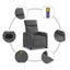 Massage Recliner Chair Dark Grey Fabric Txblnla Carousel 6