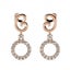 Rose-gold Crystal Dangle Earrings "Cindi" Carousel 3