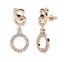 Rose-gold Crystal Dangle Earrings "Cindi" Carousel 5