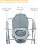 3-in-1 Folding Commode - Safety, Comfort & Easy to Transport Carousel 3