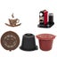 5Pcs Stainless Steel Reusable Coffee Filters Set Refillable Coffee Carousel 5
