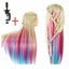 Colorful Hairdressing Training Head With Clamp Hair Mannequin Practice Doll Carousel 1