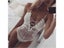 Sexy See-through V Neck Straps Lace Bodysuit Women Halter White Backless Porn Carousel 3
