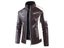 Men Stand Collar Motorcycle PU Leather Jackets Slim Fit PU Leather Carousel 3