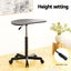 Laptop Desk Portable Height Adjustable Table Caster Wheels 60cm Black Carousel 4