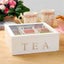 White Wooden Tea Bag Chest Glass Window Jewellery Storage Organiser Box Carousel 2