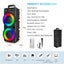 5000W Dual 8.5''Bluetooth Speaker Sub Woofer Heavy Bass Party RGB w/ Mic Remote Carousel 9