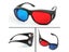 1Pcs Black Frame Red Blue 3D Glasses For Dimensional Anaglyph TV/Movie/DVD/Game Carousel 6