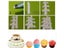 5Pcs/set Stainless Steel Cake Icing Piping Nozzle Basket Weave Pastry Tips Cake Carousel 5