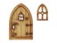 3D Wooden Fairy Garden Door DIY Door Decoration Miniature Garden Signs Doll Carousel 4