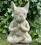 NEW MEDITATING SITTING FRENCH BULLDOG GARDEN DOG ORNAMENT STATUE Carousel 2