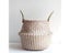 Home Cestas Mimbre Striped Wicker Laundry Basket Handmade Collapsible Carousel 7