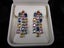 16.70 CT MULTI COLOUR SAPPHIRE &amp; DIAMOND EARRINGS, 14 K WHITE GOLD Carousel 2