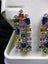 16.70 CT MULTI COLOUR SAPPHIRE &amp; DIAMOND EARRINGS, 14 K WHITE GOLD Carousel 3