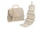 Large Capacity Water-resistant Toiletry Bag Travel Bag with Hanging Hook - Beige Carousel 2