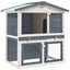 Outdoor Rabbit Hutch 3 Doors Wood Small Animal Cages & Hutches Carousel 1