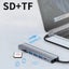 USB C Hub 7 in 1 Type C 3.0 Adapter to 4K HDMI SD TF Card PD Fast Charge CHK29M Carousel 6