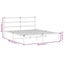 Queen Size Metal Bed Frame with Headboard white 150x200 Cm Tppaol Carousel 11