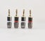 HIFIDIY LIVE 4PCS/Set 4mm Pure Copper Gold Plated Banana Plug Connector F CHK29M Carousel 8