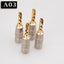 HIFIDIY LIVE 4PCS/Set 4mm Pure Copper Gold Plated Banana Plug Connector F CHK29M Carousel 3