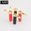 HIFIDIY LIVE 4PCS/Set 4mm Pure Copper Gold Plated Banana Plug Connector F CHK29M Carousel 5
