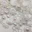 100pcs white ABS Resin Half Round flower Bow Alien Pearls For Art Flatbac CHK29M Carousel 7