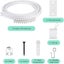 Curtain Rail White Modern Style Visible Track Nano Silencer Curtains Acce CHK29M Carousel 4