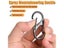 5Pcs S Type Zinc Alloy Carabiner With Lock Mini Keychain Hook Anti-Theft Carousel 6