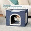 Large Cat Bed with Fluffy Ball Hanging and Scratch Pad Double Layered Fol CHK29M Carousel 8