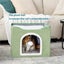 Large Cat Bed with Fluffy Ball Hanging and Scratch Pad Double Layered Fol CHK29M Carousel 13