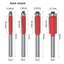 4Pc 6mm 1/4" Shank Flush Trim Router Bits End Mill For Wood Lengthened Tr CHK29M Carousel 5