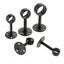 DRELD 2Pc Stainless Steel Flange Rod Holder Closet Pole End Supports Sock CHK29M Carousel 10