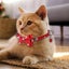 Christmas Cat Collar Breakaway Kitten Collar With Bell Adjustable Snowfla CHK29M Carousel 8