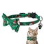 Christmas Cat Collar Breakaway Kitten Collar With Bell Adjustable Snowfla CHK29M Carousel 3
