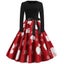 Winter Christmas Dresses Women 50S 60S Vintage Robe Swing Pinup Elegant P CHK29M Carousel 11