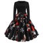 Winter Christmas Dresses Women 50S 60S Vintage Robe Swing Pinup Elegant P CHK29M Carousel 2