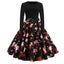 Winter Christmas Dresses Women 50S 60S Vintage Robe Swing Pinup Elegant P CHK29M Carousel 1