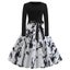 Winter Christmas Dresses Women 50S 60S Vintage Robe Swing Pinup Elegant P CHK29M Carousel 10
