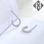 925 Sterling Silver Hoop Earring Modern Design "Athena" (10mm) Carousel 3