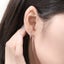 925 Sterling Silver Hoop Earring Modern Design "Athena" (10mm) Carousel 6
