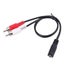 Universal RCA Cable 3.5mm Jack Stereo Audio Cable Female to 2RCA Male Soc CHK29M Carousel 1