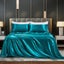 Summer Luxury Satin Silk-like Bed Sheet Set (Flat Sheet + Fitted Sheet + CHK29M Carousel 4