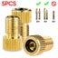5PC F/V To A/V Valve Adapter Bike Value Converter Presta To Schrader Gold CHK29M Carousel 3